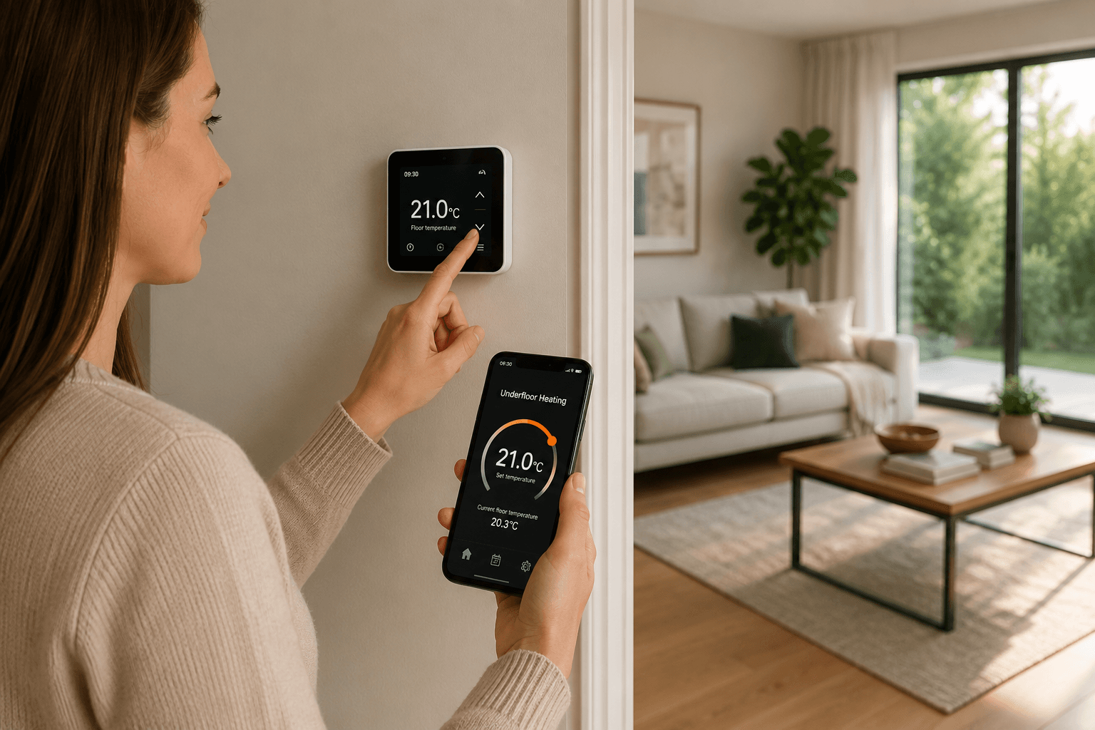 Heating installation background